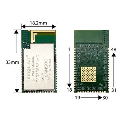 Mô-đun Wifi 16,5dBm 1uA IoT CC3235 Mô-đun Wifi 5Ghz TA3235SA-C