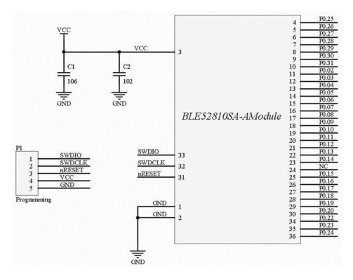 160M 1uA Nordic RF Module Ble Transceiver Module Quản lý điện tự động BLE52810SA-A