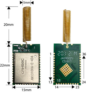 Mô-đun 13dBm 1uA Cc1310 Lora 868mhz Mô-đun RF Soc Ti không dây