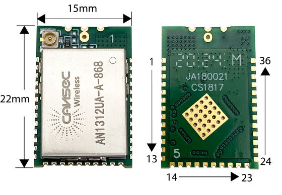 TI CC1312 IoT AES 256 bit Mô-đun phụ GHz 434/470/868 / 915MHz Công suất 13dBm TX